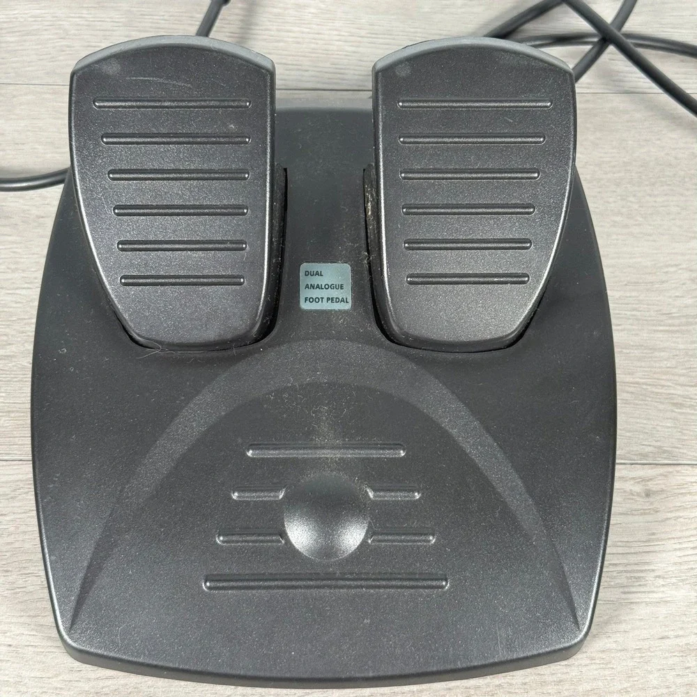 Roadstar PS2 Racing Wheel and Pedals Set for PlayStation 2 PSone Silver Black